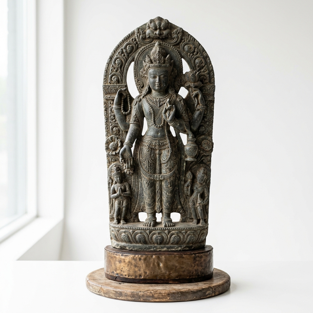Handcrafted metal statue